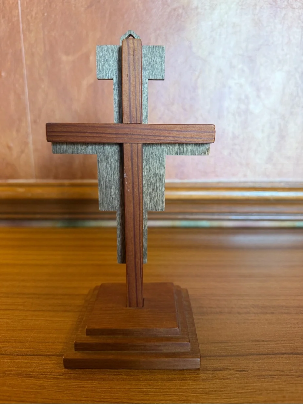 Vintage Standing San Damiano Crucifix Icon Cross - Franciscan Devotional Art